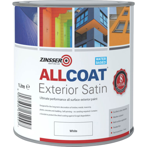 Guide for painting wooden windows with Zinser allcoat exterior satin white.