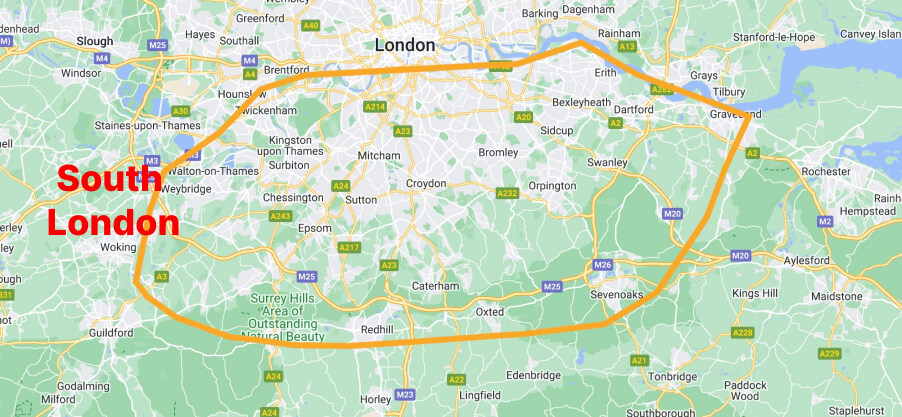 Our service covers South East and South West London