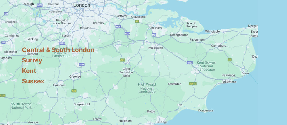 Our service covers South East and South West London